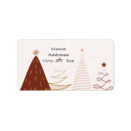 クリスマスツリーの住所ラベル ラベル