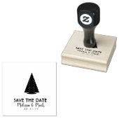 クリスマスツリーの保存Date Trees 結婚's ラバースタンプ (押印)