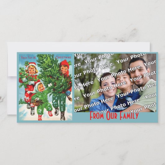 クリスマスツリーの写真カードを取得する シーズンカード (正面)