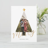 クリスマスツリーの写真カード シーズンカード (スタンド正面)