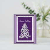クリスマスツリーの写真テンプレート ハッピー ホリデーシーズン シーズンカード (スタンド正面)