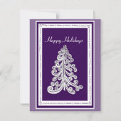 クリスマスツリーの写真テンプレート ハッピー ホリデーシーズン シーズンカード (正面)