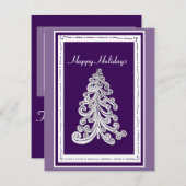 クリスマスツリーの写真テンプレート ハッピー ホリデーシーズン シーズンカード (正面/裏面)