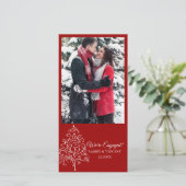 クリスマスツリーの冬の婚約発表 シーズンカード (スタンド正面)