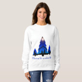 クリスマスツリーの出生来:ああ、彼を崇拝しよう スウェットシャツ (正面フル)