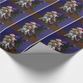 クリスマスツリーの包装紙によるゾンビ ラッピングペーパー (角)