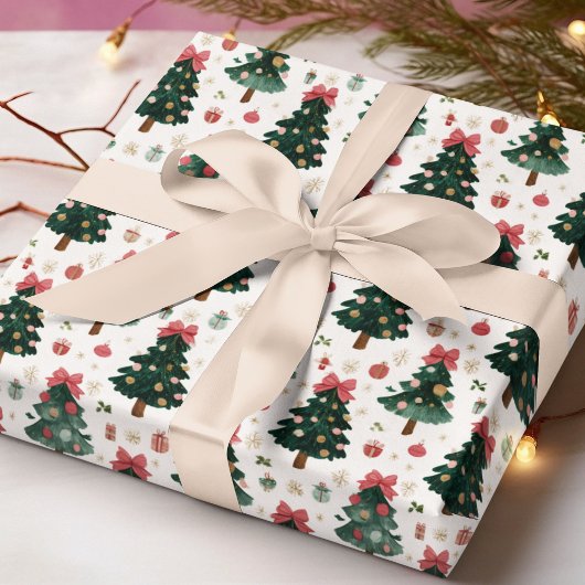 クリスマスツリーの包装紙 ラッピングペーパー
