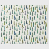 クリスマスツリーの包装紙 ラッピングペーパー (フラット)