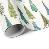 クリスマスツリーの包装紙 ラッピングペーパー (ロールコーナー)