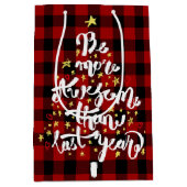 クリスマスツリーの名言 バッファロープレイド ミディアムペーパーバッグ (正面)