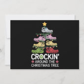 クリスマスツリーの周りでクロッキン シーズンカード (正面)