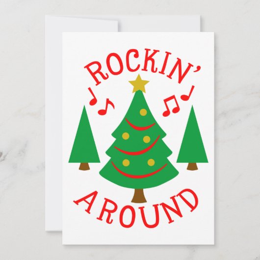 クリスマスツリーの周りでロックしよう シーズンカード (正面)
