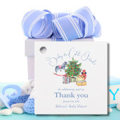 クリスマスツリーの外で冷たい男の子の赤ちゃんシャワー フェイバータグ