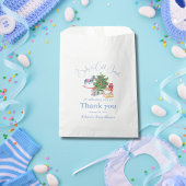 クリスマスツリーの外で冷たい男の子の赤ちゃんシャワー フェイバーバッグ