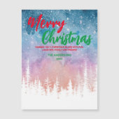 クリスマスツリーの夜 赤と緑のフォント 森 (正面)