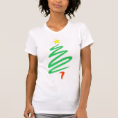 クリスマスツリーの女性用Tシャツ Tシャツ (正面)