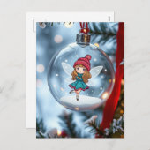 クリスマスツリーの妖精 シーズンポストカード (正面/裏面)