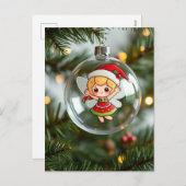 クリスマスツリーの妖精 シーズンポストカード (正面/裏面)