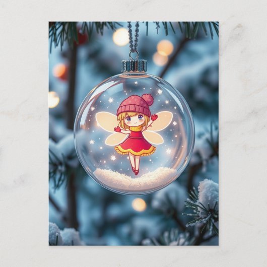 クリスマスツリーの妖精 シーズンポストカード (正面)