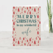 クリスマスツリーの妻メリークリスマスナチュラル シーズンカード (正面)