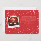 クリスマスツリーの子供と星の写真のホリデーカード 招待状 (裏面)