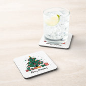 クリスマスツリーの季節のご挨拶 コースター (右側)