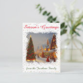 クリスマスツリーの季節の挨拶 シーズンポストカード (スタンド正面)