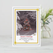 クリスマスツリーの季節の挨拶 INSERT PHOTO シーズンカード (スタンド正面)