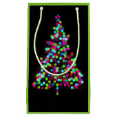 クリスマスツリーの宝石を緑に スモールペーパーバッグ (正面)