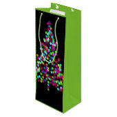 クリスマスツリーの宝石を緑に ワインギフトバッグ (裏面アングル)