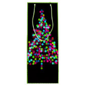 クリスマスツリーの宝石を緑に ワインギフトバッグ (裏面)