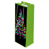 クリスマスツリーの宝石を緑に ワインギフトバッグ (正面アングル)