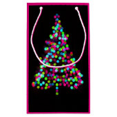 クリスマスツリーの宝石（ピンク） スモールペーパーバッグ (裏面)