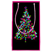 クリスマスツリーの宝石（ピンク） スモールペーパーバッグ (正面)