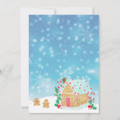 クリスマスツリーの家の飾り付けパーティーのご招待 招待状 (裏面)