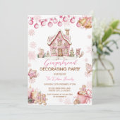 クリスマスツリーの家の飾り付けパーティーの招待状 招待状 (スタンド正面)