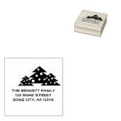 クリスマスツリーの家族の住所 ラバースタンプ (押印)