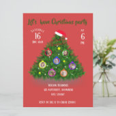 クリスマスツリーの家族の写真 招待状 (スタンド正面)