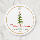 クリスマスツリーの家族名 フェイバータグ (正面)