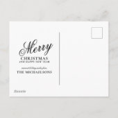 クリスマスツリーの小さなドーリー シーズンポストカード (裏面)