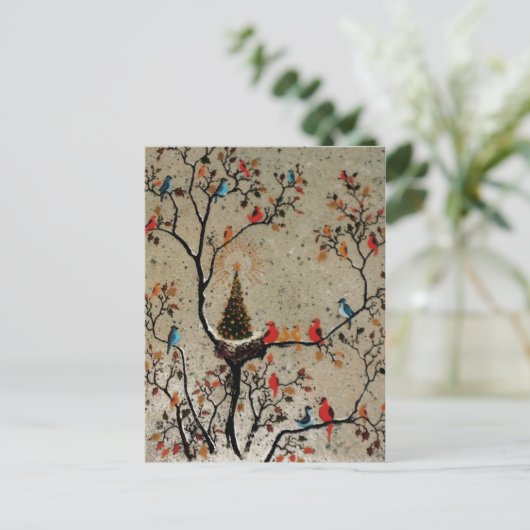 クリスマスツリーの巣の~の郵便はがきの写真の挿入物 シーズンポストカード (スタンド正面)