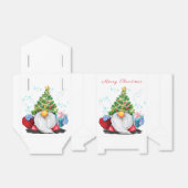 クリスマスツリーの帽子とギフトと可愛い格言- フェイバーボックス (折り畳みなし)