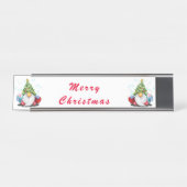 クリスマスツリーの帽子とギフト付き格言 デスクネームプレート (正面)