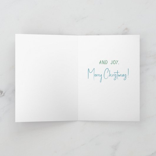 クリスマスツリーの平和な雪の水彩画の折りたたみ式グリーティングカード シーズンカード (内部)