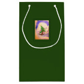 クリスマスツリーの幸運のギフトバッグ スモールペーパーバッグ (裏面)