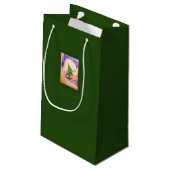 クリスマスツリーの幸運のギフトバッグ スモールペーパーバッグ (裏面アングル)