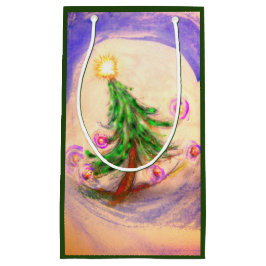 クリスマスツリーの幸運のギフトバッグ スモールペーパーバッグ