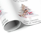 クリスマスツリーの形の写真名メリークリスマス ラッピングペーパー (ロールコーナー)