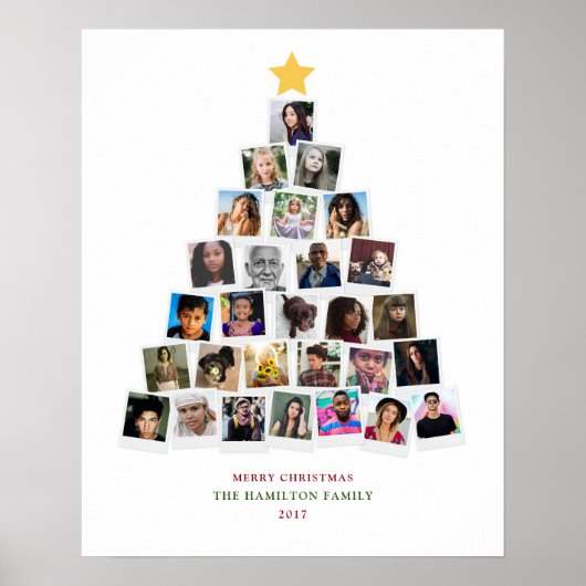 クリスマスツリーの思い出アート ポスター (正面)