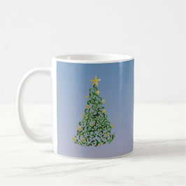 クリスマスツリーの抽象的デザイン コーヒーマグカップ